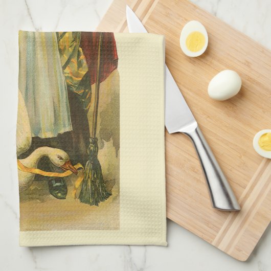 Moeder Goose  Victoriaans Verhaal Boek Theedoek (Quarter Fold)