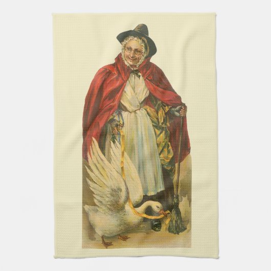 Moeder Goose  Victoriaans Verhaal Boek Theedoek (Verticaal)