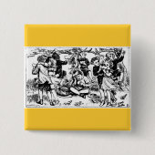 Moeder Goose Vierkante Button 5,1 Cm (Voorkant)