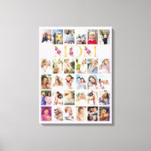 Moeder Gouden Letters 30 Verticale Fotocollage Lil Canvas Afdruk (Voorkant)