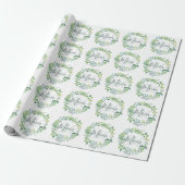 Moeder groen blad krans Moederdag Cadeaupapier (Uitgerold)