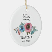 moeder grootmoeder: zwangerschapsaankondiging keramisch ornament (Rechts)