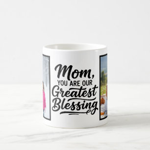 Moeder Grootste Zegen Brush Schrift Aangepast 2 Fo Koffiemok
