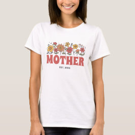Moeder Groovy Bloem  Bloemen Moederdag T-shirt