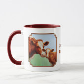 Moeder Guernsey Koe en Cute Calf Mok (Links)