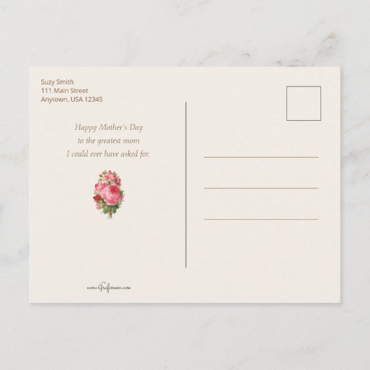  moeder haar dochter kussen feestdagenkaart (Achterkant)