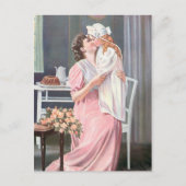  moeder haar dochter kussen feestdagenkaart (Voorkant)