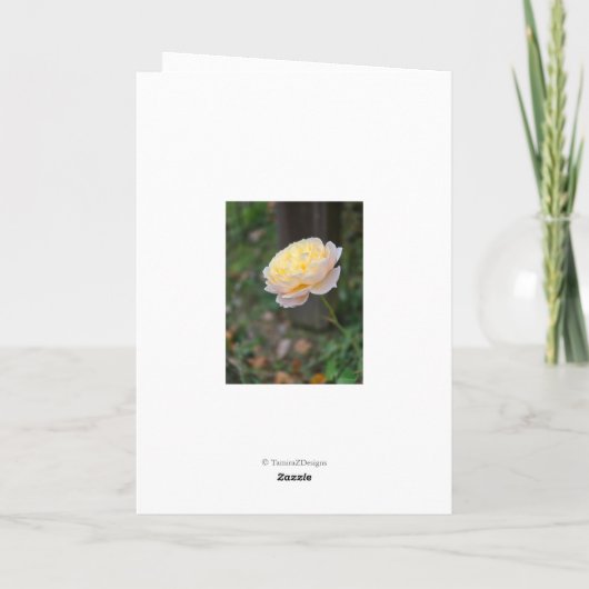 Moeder Happy Birthday Yellow Rose Kaart (Achterkant)