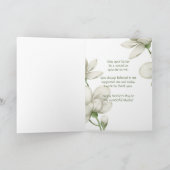 Moeder Happy Moederdag White Flowers Floral Feestdagen Kaart (Binnen)