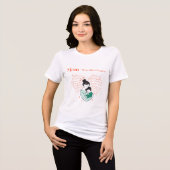 Moeder Hart Liefde Typografie Moederschap Kunst Tri-Blend Shirt (Voorkant volledig)