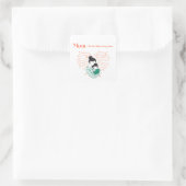 Moeder Hart Liefde Typografie Moederschap Kunst Vierkante Sticker (Tas)
