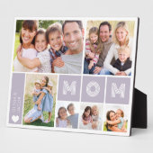 Moeder Hart Paarse Foto Collage Moederdag Fotoplaat (Zijkant)