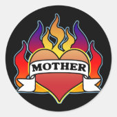 Moeder Hart Tattoo Moederdag Sticker (Voorkant)
