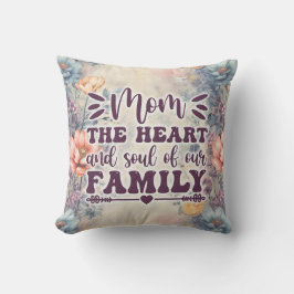 Moeder Hart van de familie Tuin Bloemen Kussen