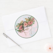 Moeder: Hart van Thuis Ronde Sticker (Envelop)