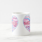 Moeder hart Word Art Mok (Center)