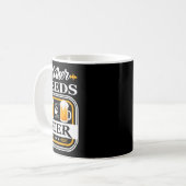 Moeder heeft een bier bruid en bruidegom drinker b koffiemok (Voorkant links)