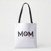 Moeder heeft een dubbel genest roze hart gesticht tote bag (Voorkant)