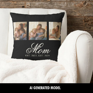 Moeder heeft een elegant aandenken met drie foto's kussen