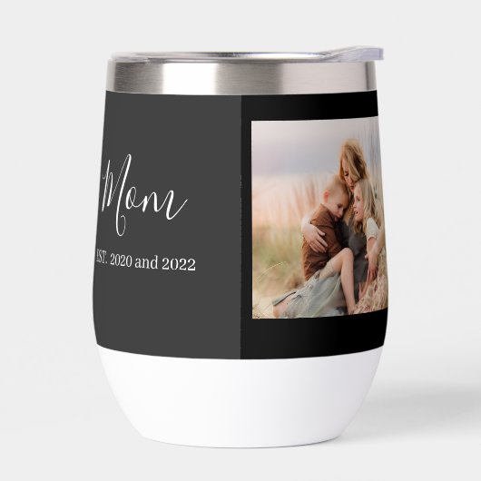 Moeder heeft elegante foto-script zwart (Links)