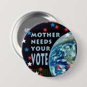 Moeder heeft je stem nodig Grote Button (Voorkant /achterkant)