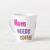 Moeder heeft koffie cadeau voor moeder nodig latte mok (Linkerhoek)