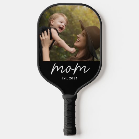 Moeder heeft leuk script foto gemaakt pickleball paddle (Voorkant)