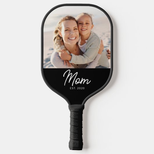 Moeder heeft leuk script foto opgesteld pickleball paddle (Achterkant)