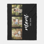 Moeder heeft modern schrift 3 foto fleece deken (Voorkant)