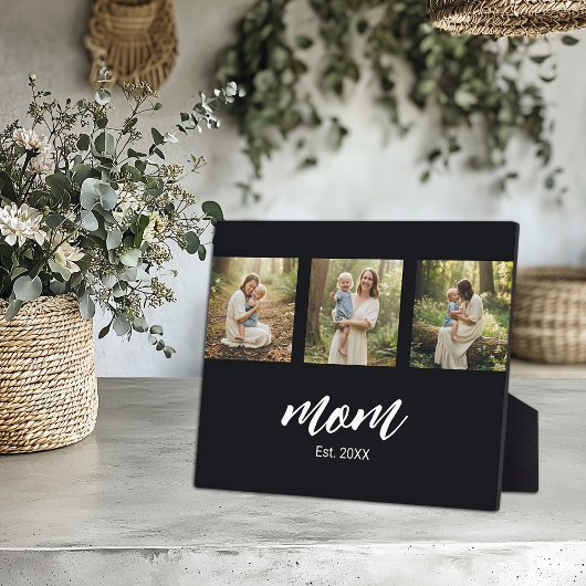 Moeder heeft Modern Schrift 3 Foto ingesteld Fotoplaat