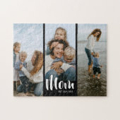 Moeder heeft Modern Schrift 3 Foto opgericht Legpuzzel (Horizontaal)