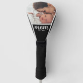 Moeder heeft modern schrift foto ingesteld golfheadcover (Voorkant)