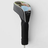 Moeder heeft modern schrift foto ingesteld  golfheadcover (Schuin)