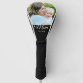 Moeder heeft modern schrift foto ingesteld  golfheadcover (Voorkant)