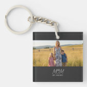 Moeder heeft modern schrift foto ingesteld sleutelhanger (voorkant)
