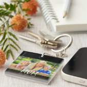 Moeder heeft modern schrift foto ingesteld sleutelhanger (Voorkant Rechts)