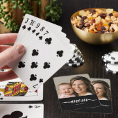 Moeder heeft modern schrift foto op maat ingesteld pokerkaarten (Insitu)