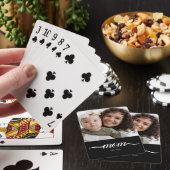 Moeder heeft modern schrift foto op maat pokerkaarten (Insitu)