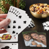 Moeder heeft modern schrift foto opgericht pokerkaarten (Insitu)