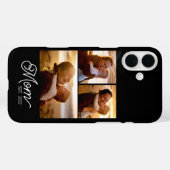 Moeder heeft modern schrift zwart 3 foto Case-Mate iPhone case (Achterkant (horizontaal))