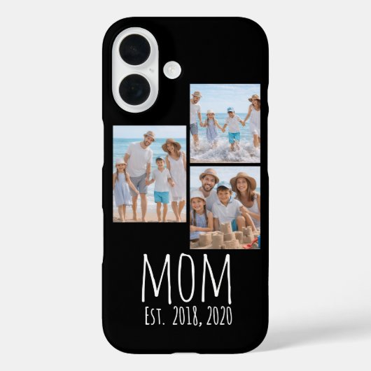 Moeder heeft modern schrift zwart 3 foto  Case-Mate iPhone case (Achterkant)