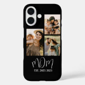 Moeder heeft modern schrift zwart 3 foto Case-Mate iPhone case (Achterkant)