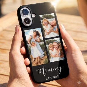 Moeder heeft modern schrift zwart 3 foto iPhone 16 plus hoesje
