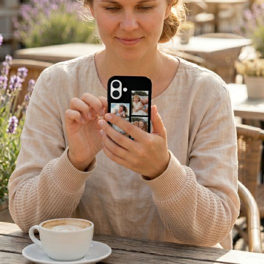 Moeder heeft modern schrift zwart 3 foto Case-Mate iPhone case