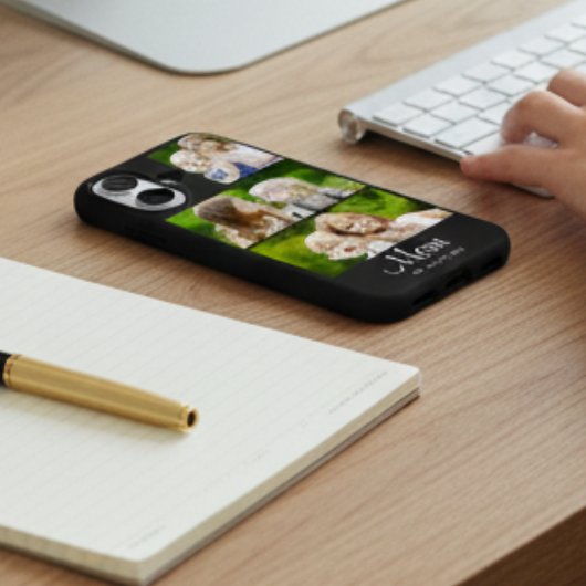 Moeder heeft modern schrift zwart 3 foto Case-Mate iPhone case