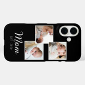Moeder heeft modern schrift zwart 3 foto Case-Mate iPhone case (Achterkant (horizontaal))