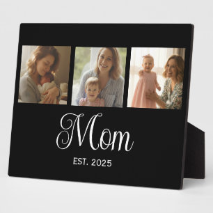 Moeder heeft modern schrift zwart 3 foto fotoplaat
