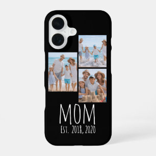 Moeder heeft modern schrift zwart 3 foto iPhone 16 hoesje
