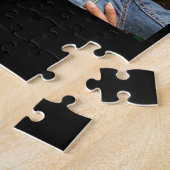 Moeder heeft modern schrift zwart 3 foto legpuzzel (Zijkant)
