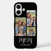 Moeder heeft modern script zwart 3 foto Case-Mate iPhone case (Achterkant)